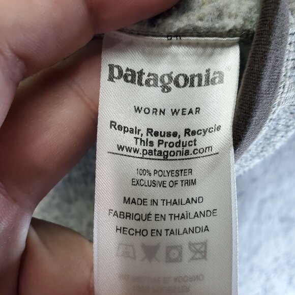 Patagonia Sweater Mens Medium Brown Performance Quarter-Zip Better Sweater - Picture 3 of 8